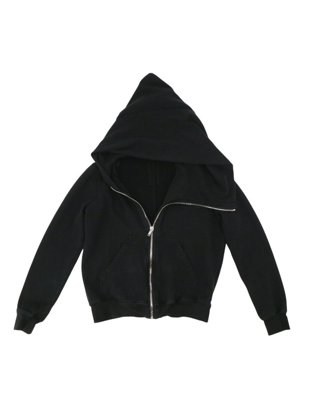 Rick Owens DRKSHDW Black Porterville Mountain Hoodie Zip Front Jacket M